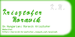 krisztofer moravik business card